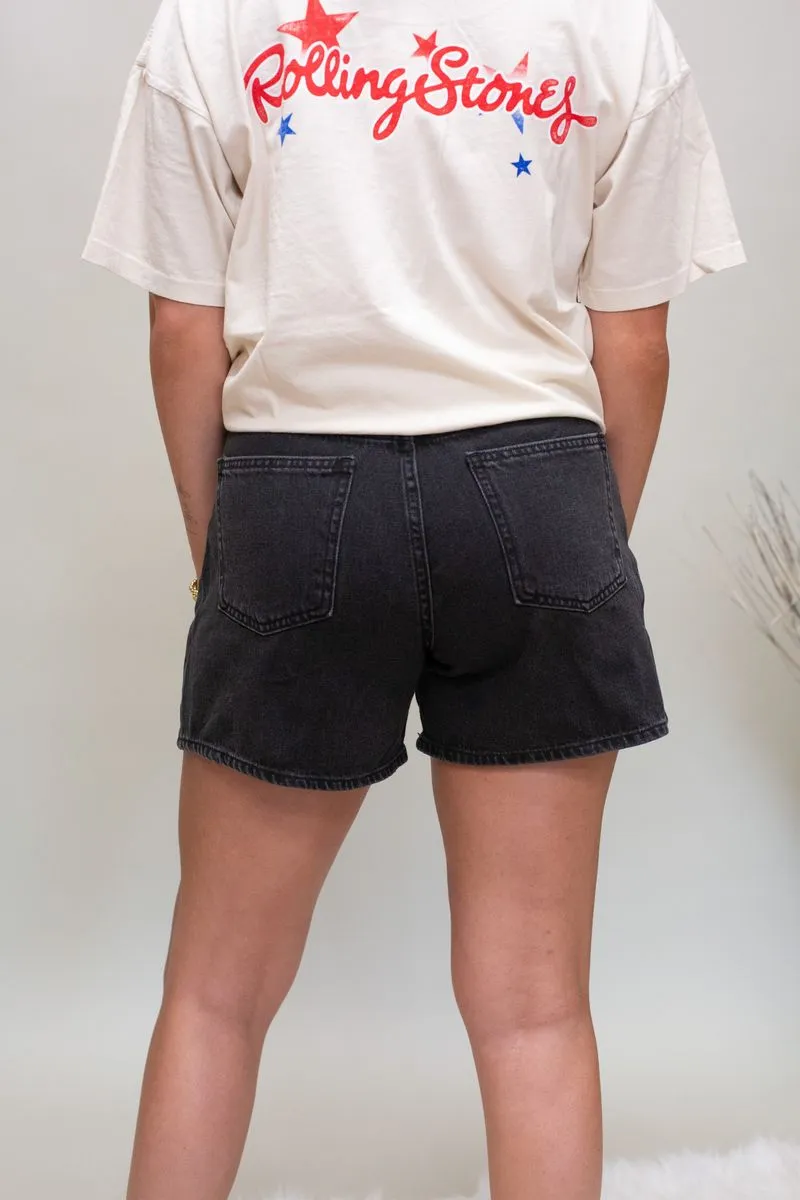 Black Pleated Shorts