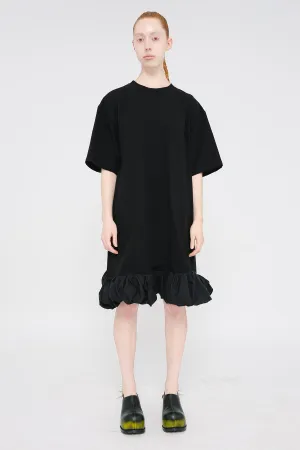 BLACK PUFFLE TEE DRESS
