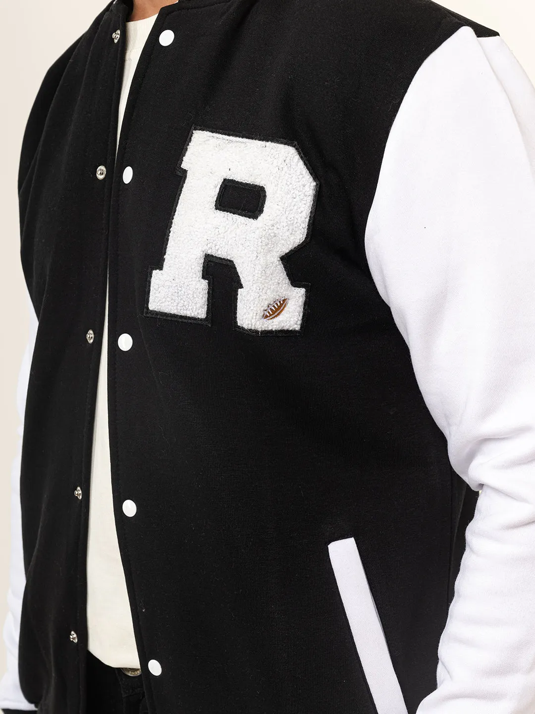 Black R Varsity Jacket