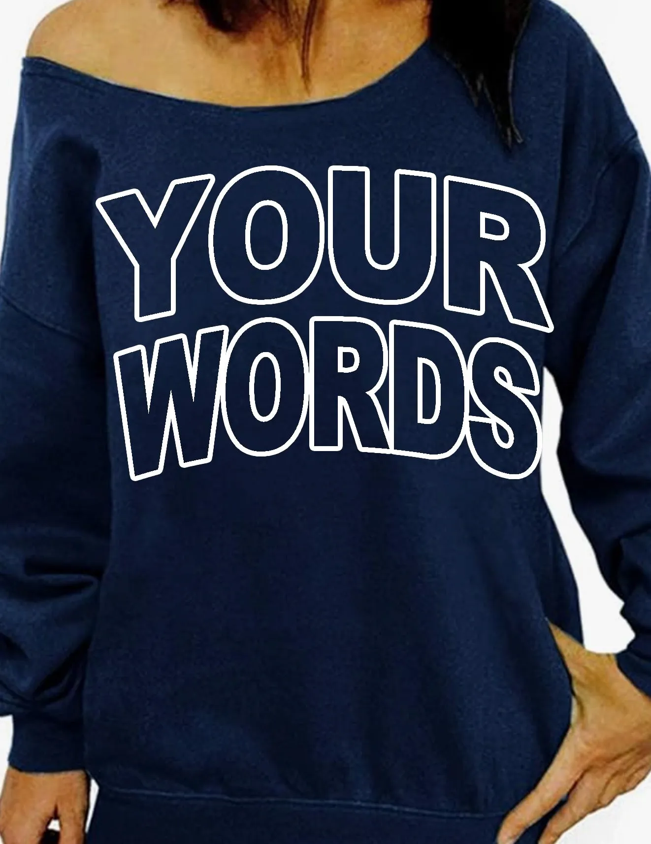 Block Font Sweatshirt