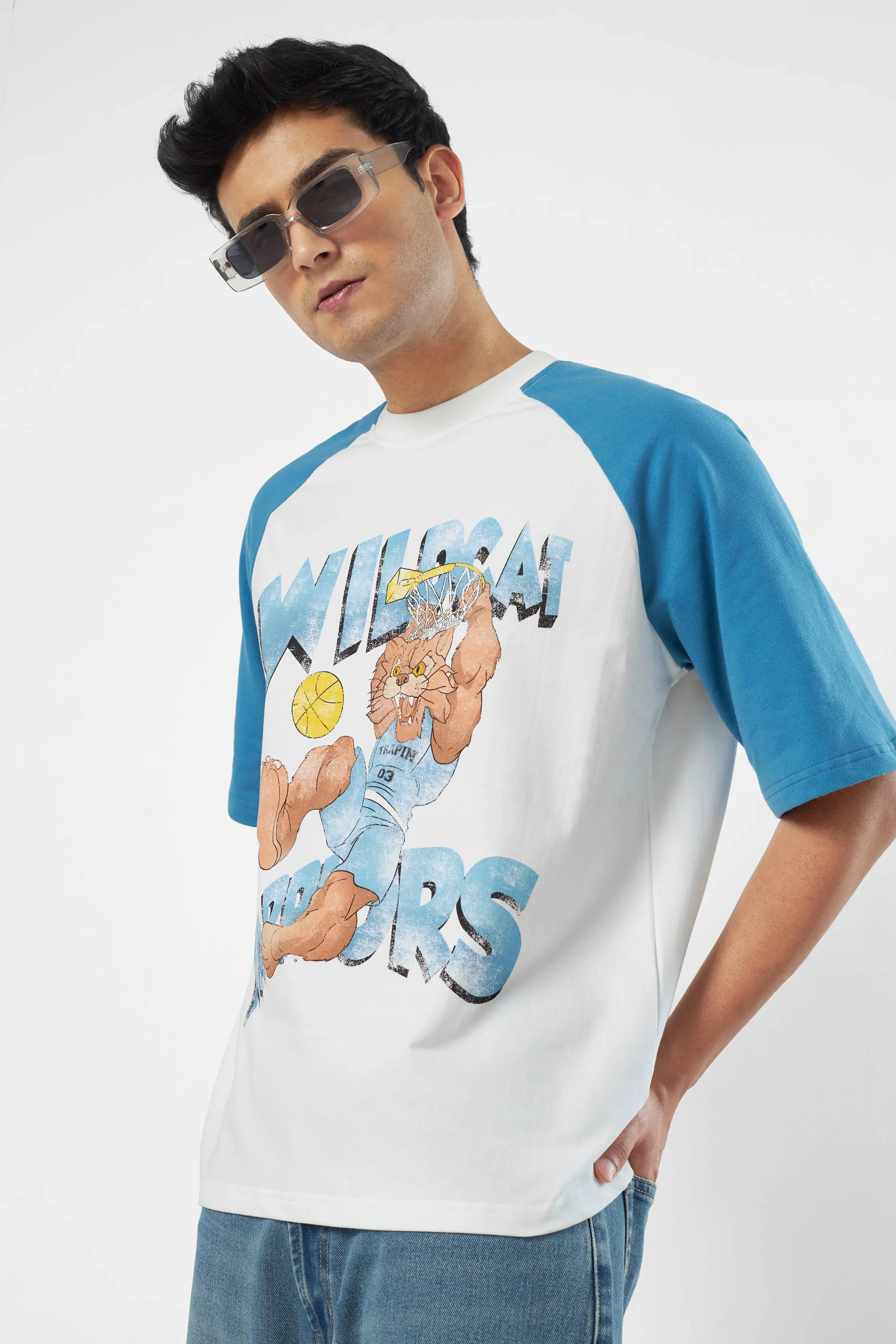 Blue WildCat Warriors Raglan T-Shirt