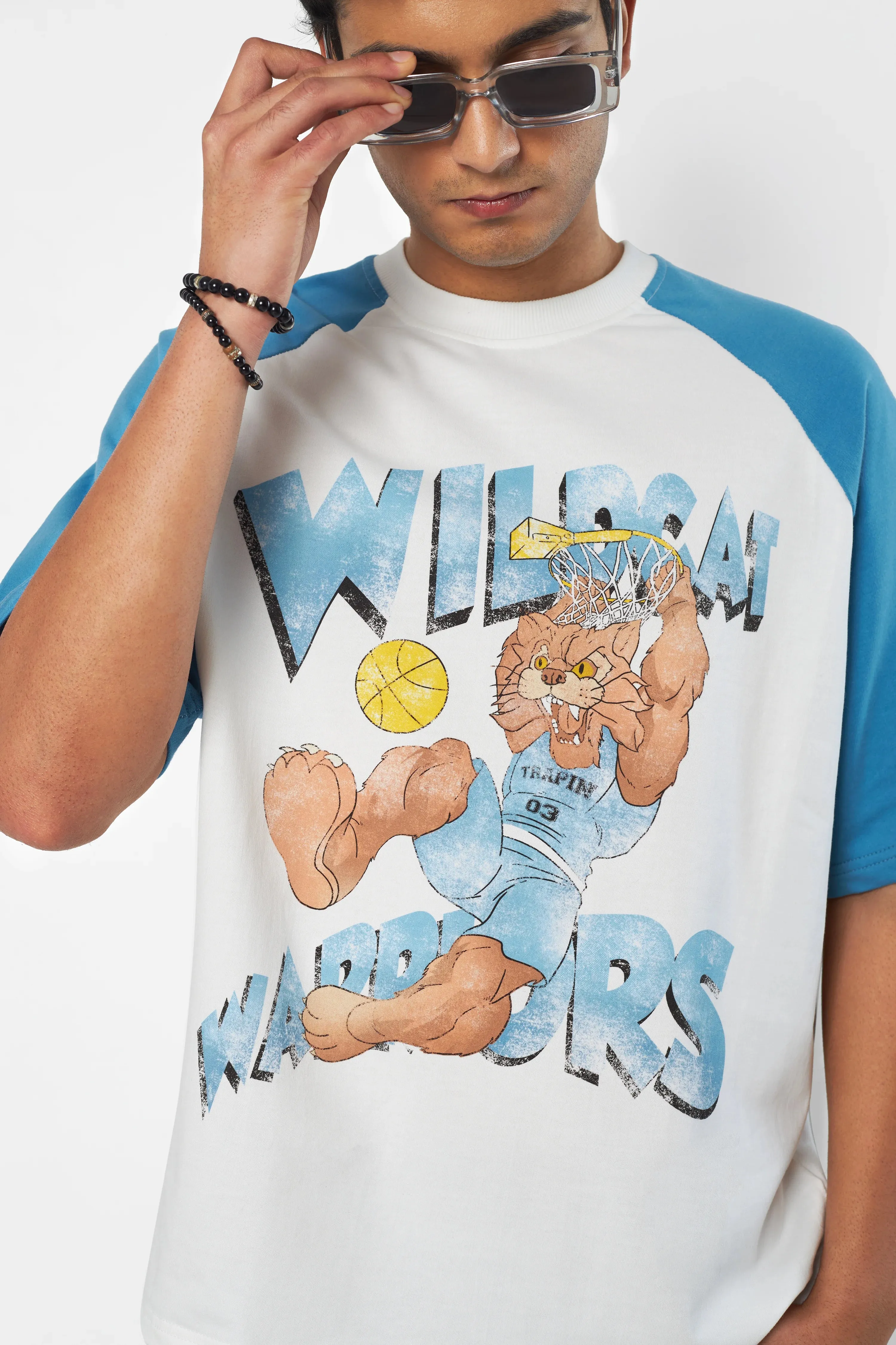 Blue WildCat Warriors Raglan T-Shirt