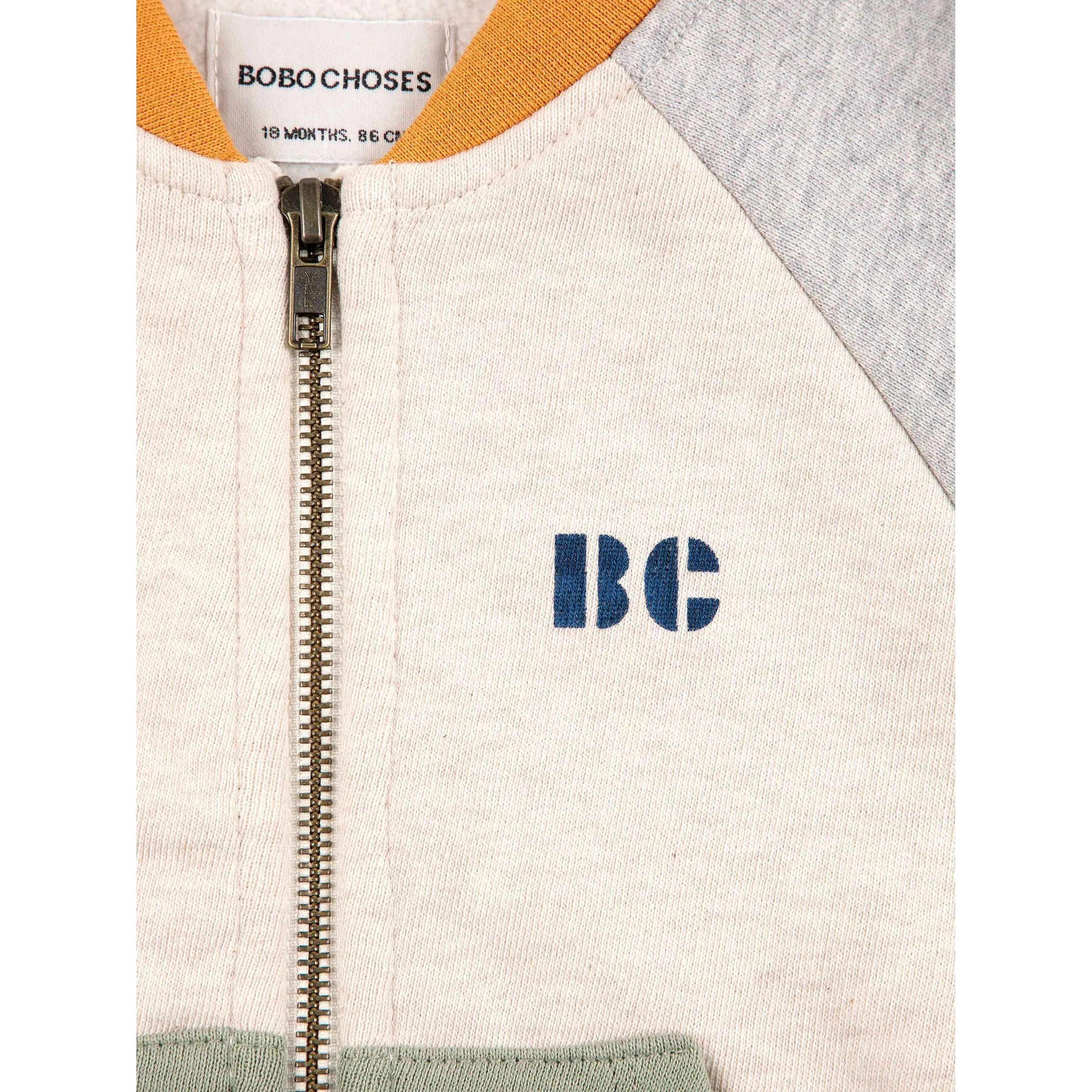 Bobo Choses Baby Color Block Zipped Sweatshirt