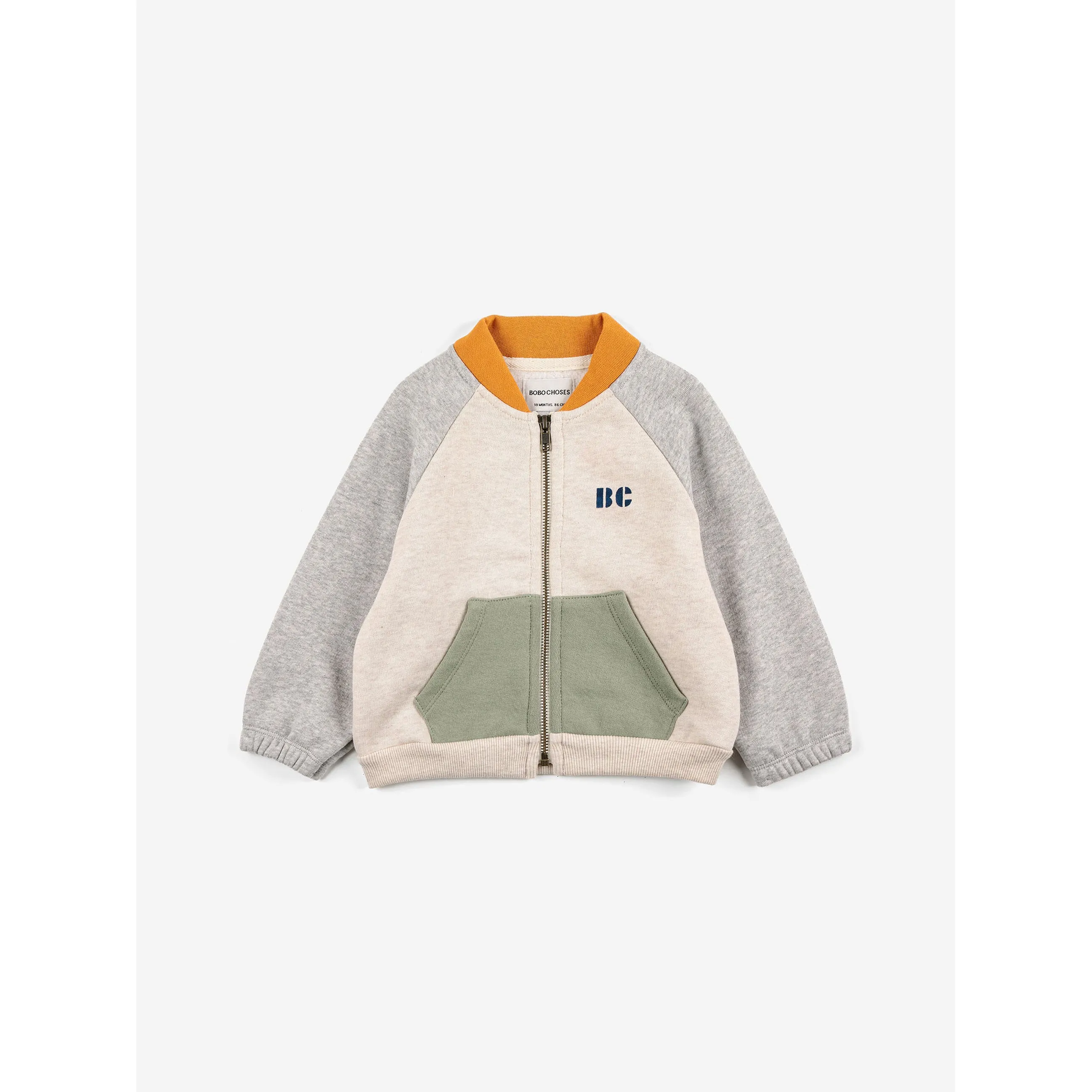 Bobo Choses Baby Color Block Zipped Sweatshirt