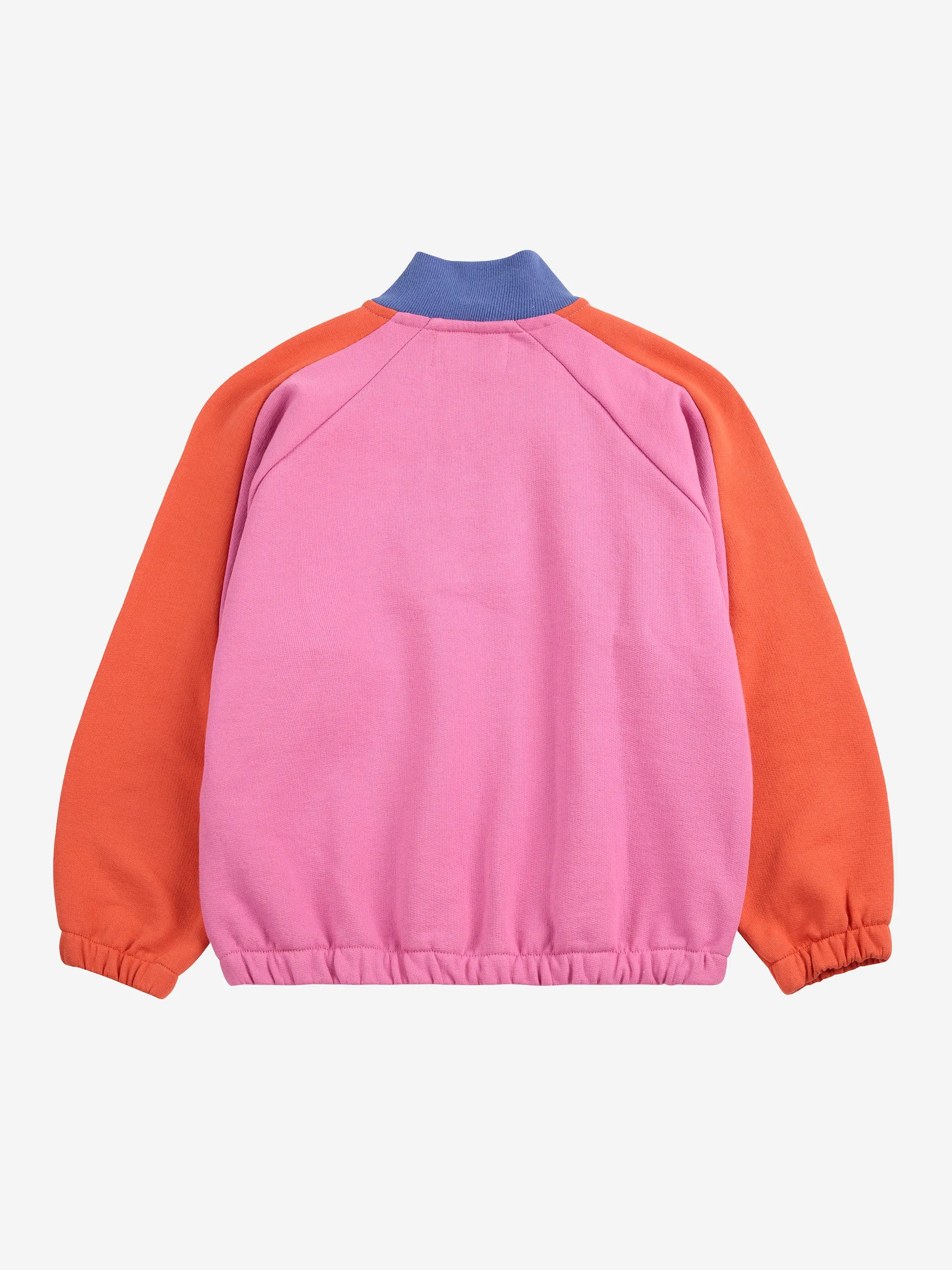 Bobo Choses Smiling color block 1/4 zipped sweatshirt, Fuchsia