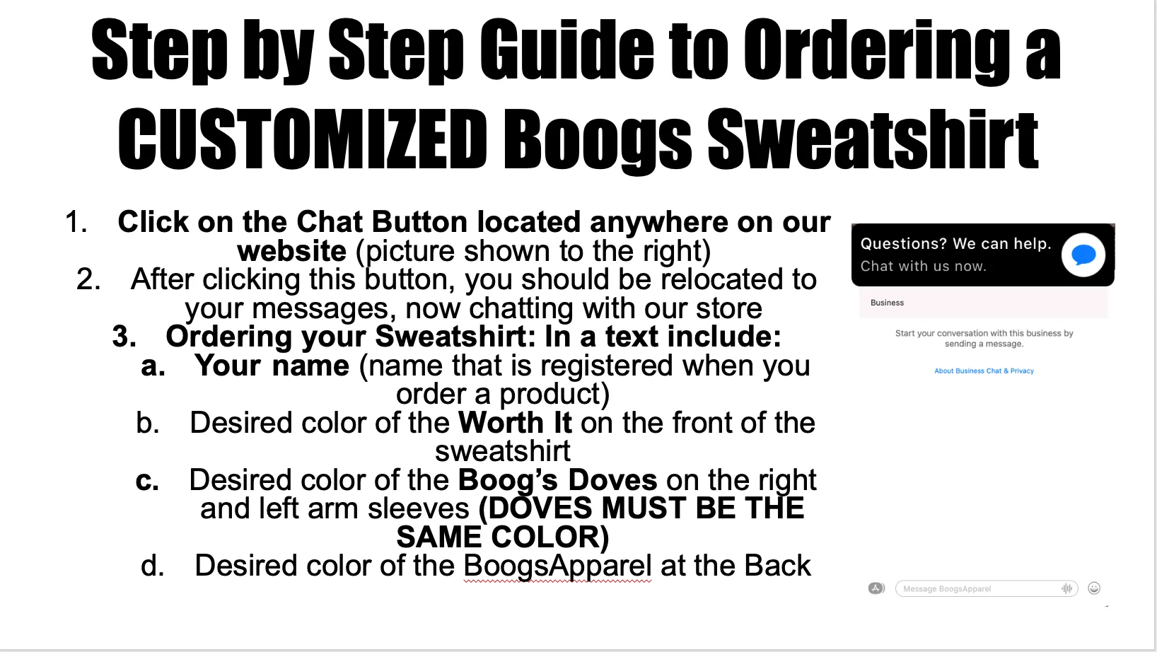 Boogs Customized Sweatshirts