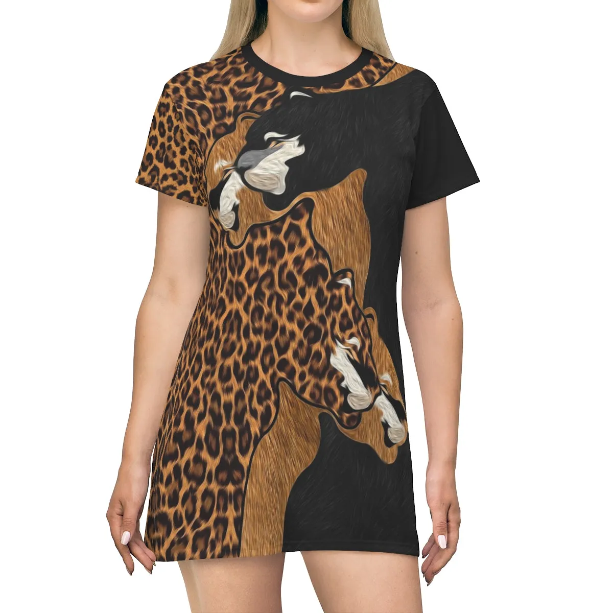 Born Wild - All Over Print T-Shirt Dress