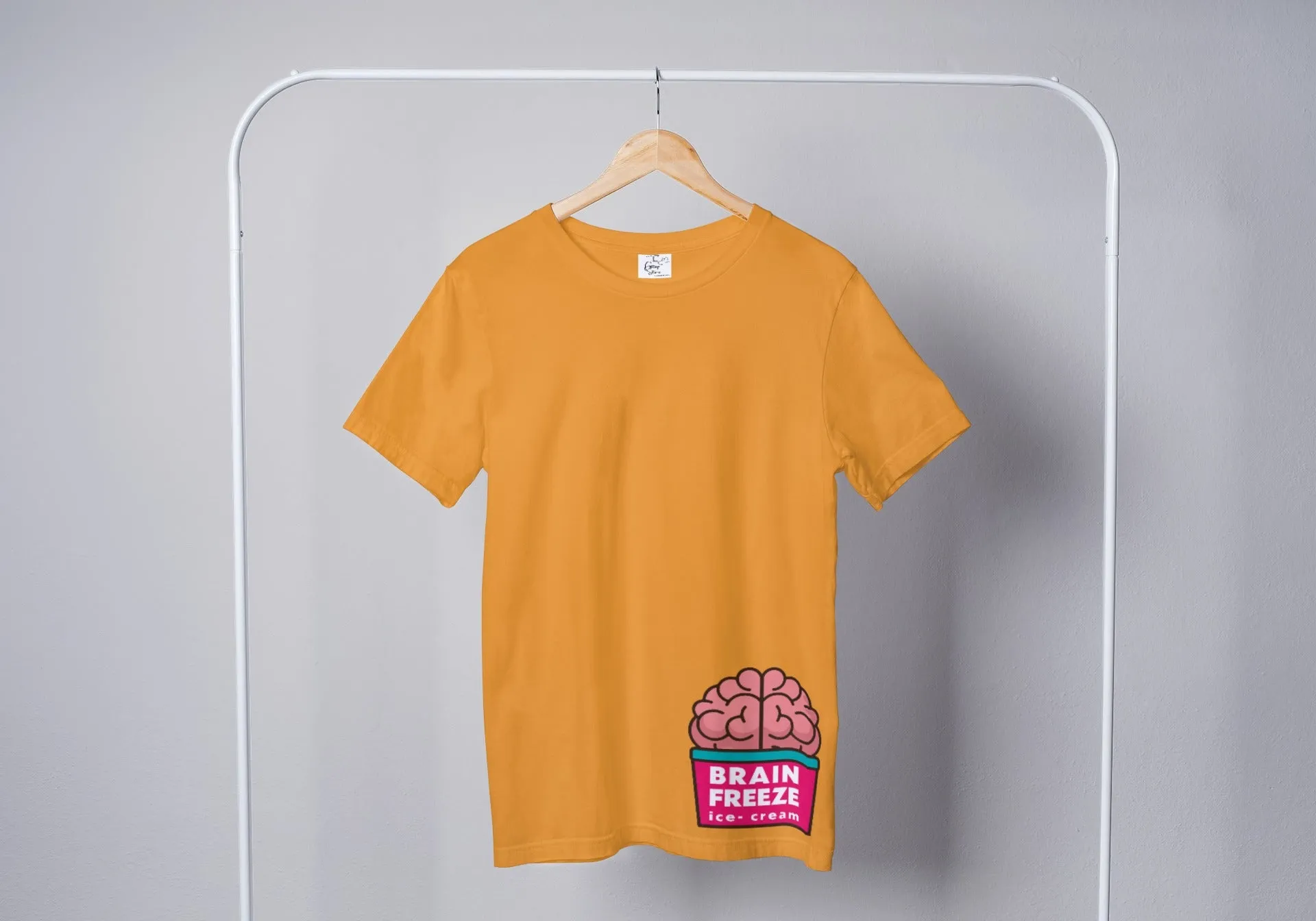 Brainfreeze Golden Yellow Oversized T-Shirt