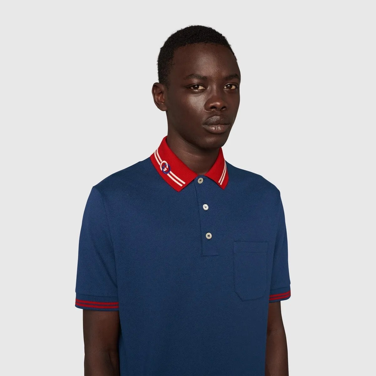 Branded  Piquet Polo with Interlocking G T-shirt
