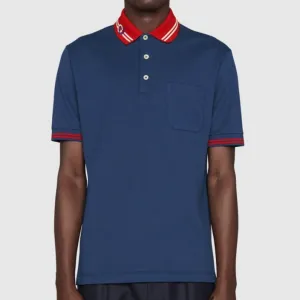 Branded  Piquet Polo with Interlocking G T-shirt