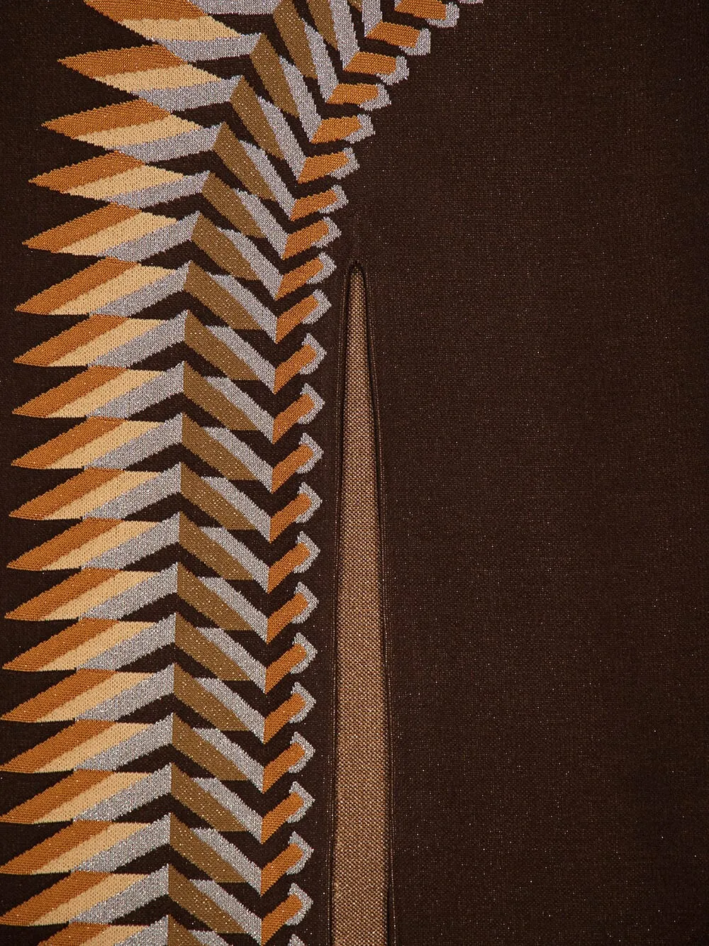 Brown Graphic Print Maxi Dress