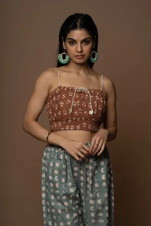 Brown Reversible Stringed Beauty Bralette