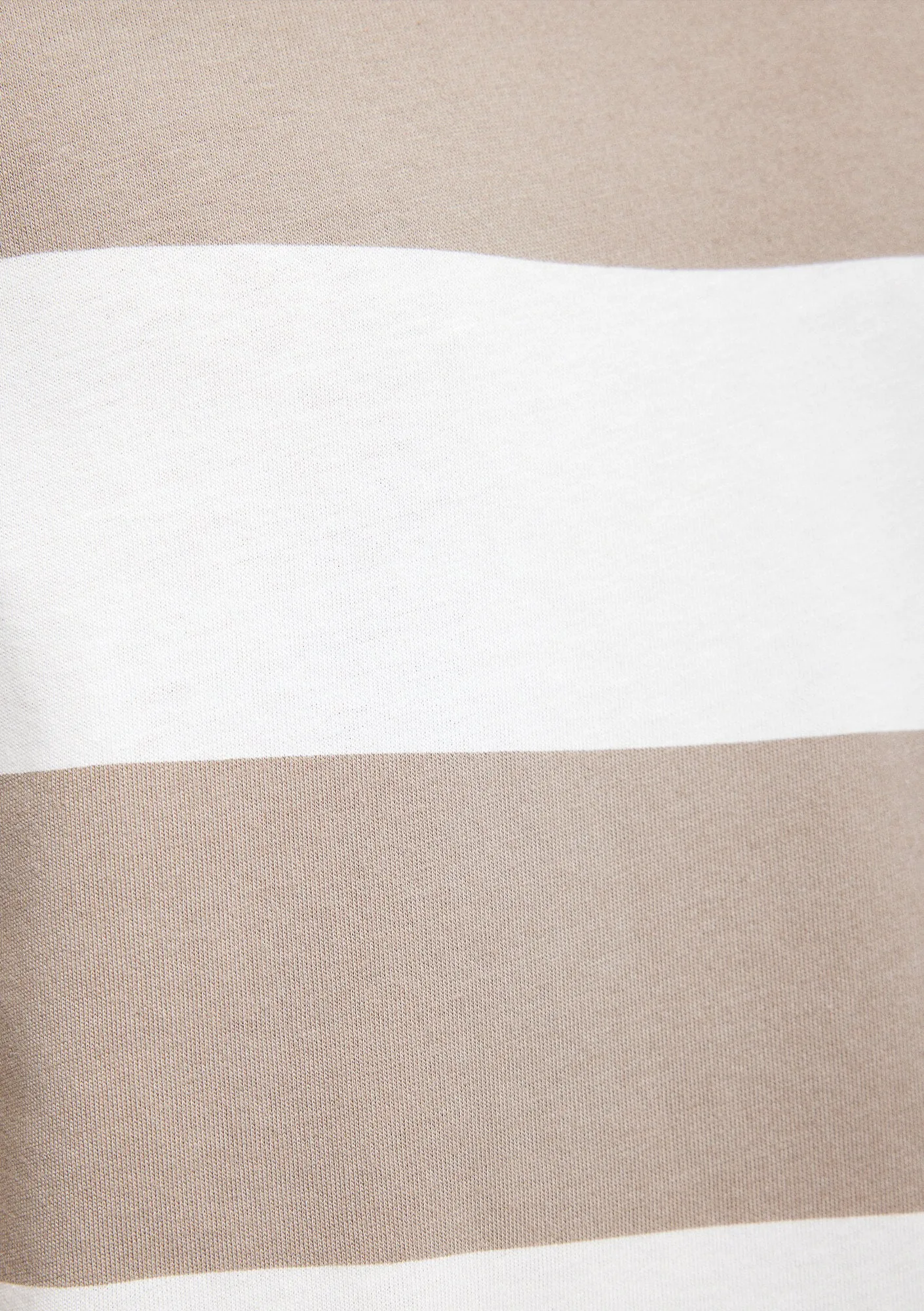 Brown Striped White T-Shirt