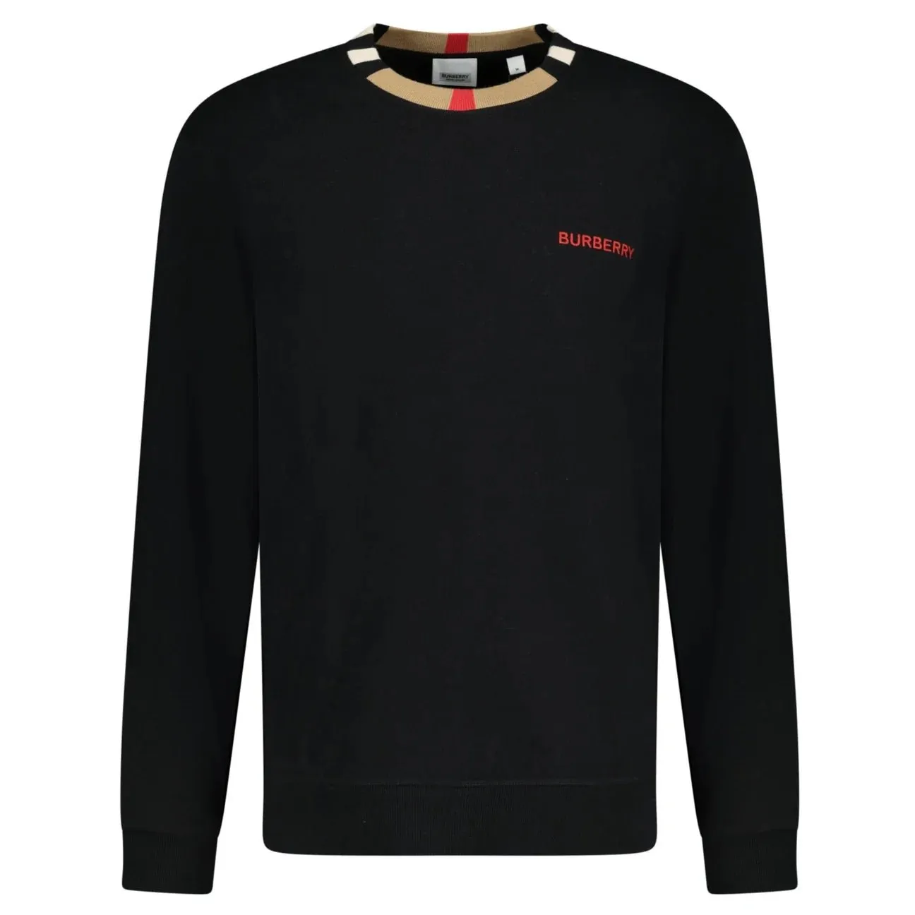 BURBERRY JARRAD CREW NECK SWEATSHIRT BLACK