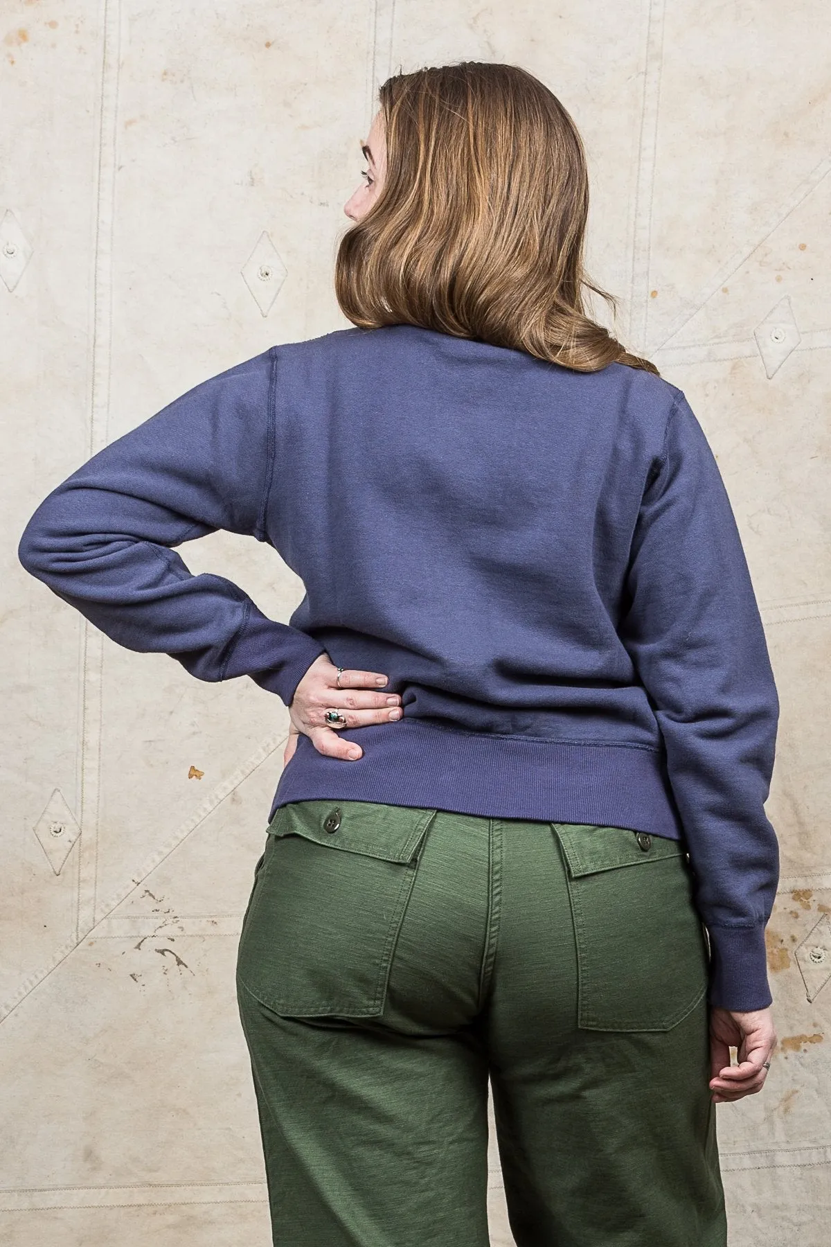 Buzz Rickson´s Loop Wheel Sweatshirt 4-Needle Navy BR65622