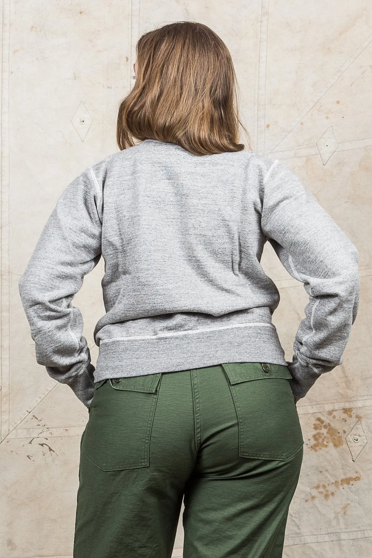 Buzz Rickson's Loopwheel Sweatshirt 4-Needle Grey BR65622