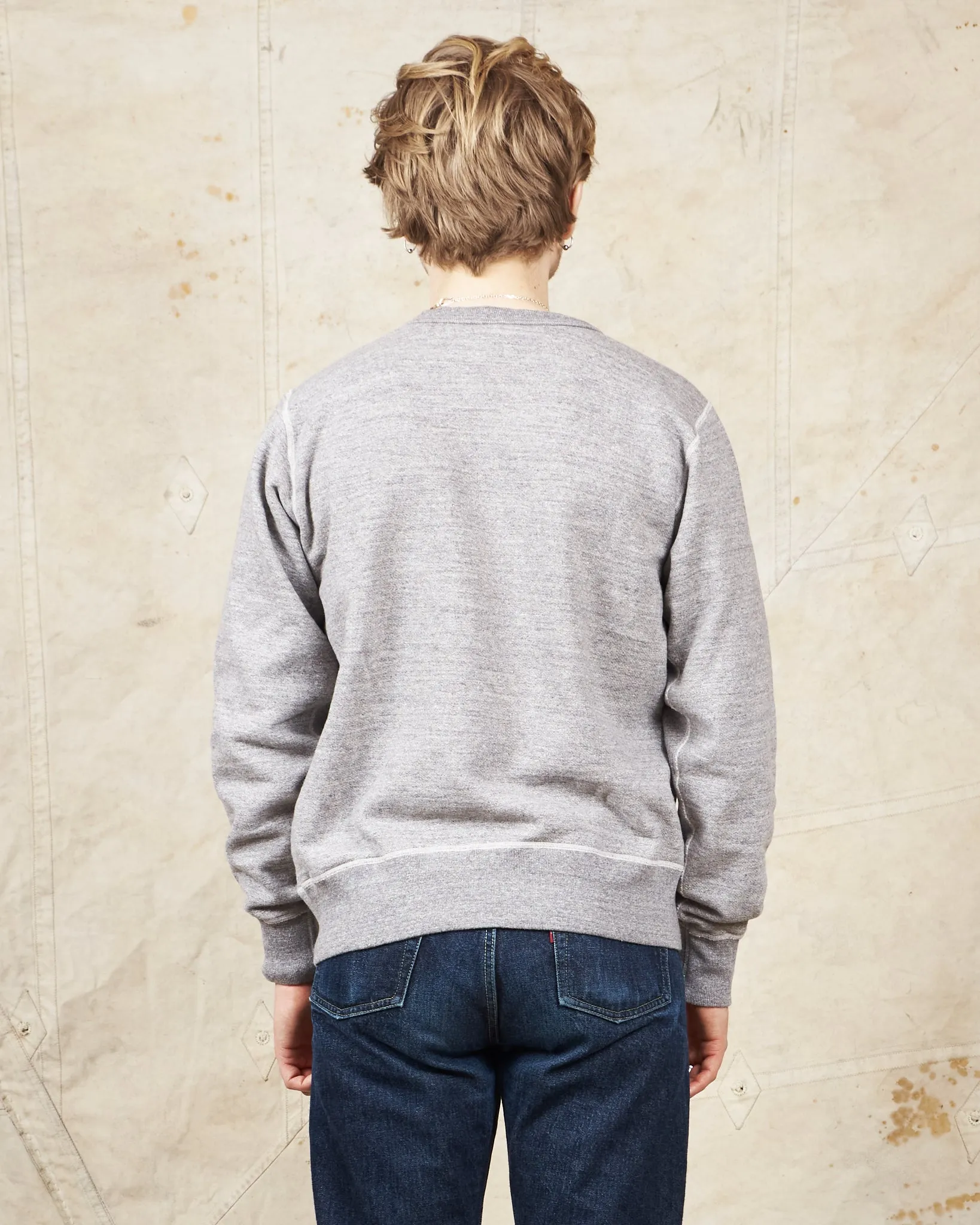 Buzz Rickson's Loopwheel Sweatshirt 4-Needle Grey BR65622