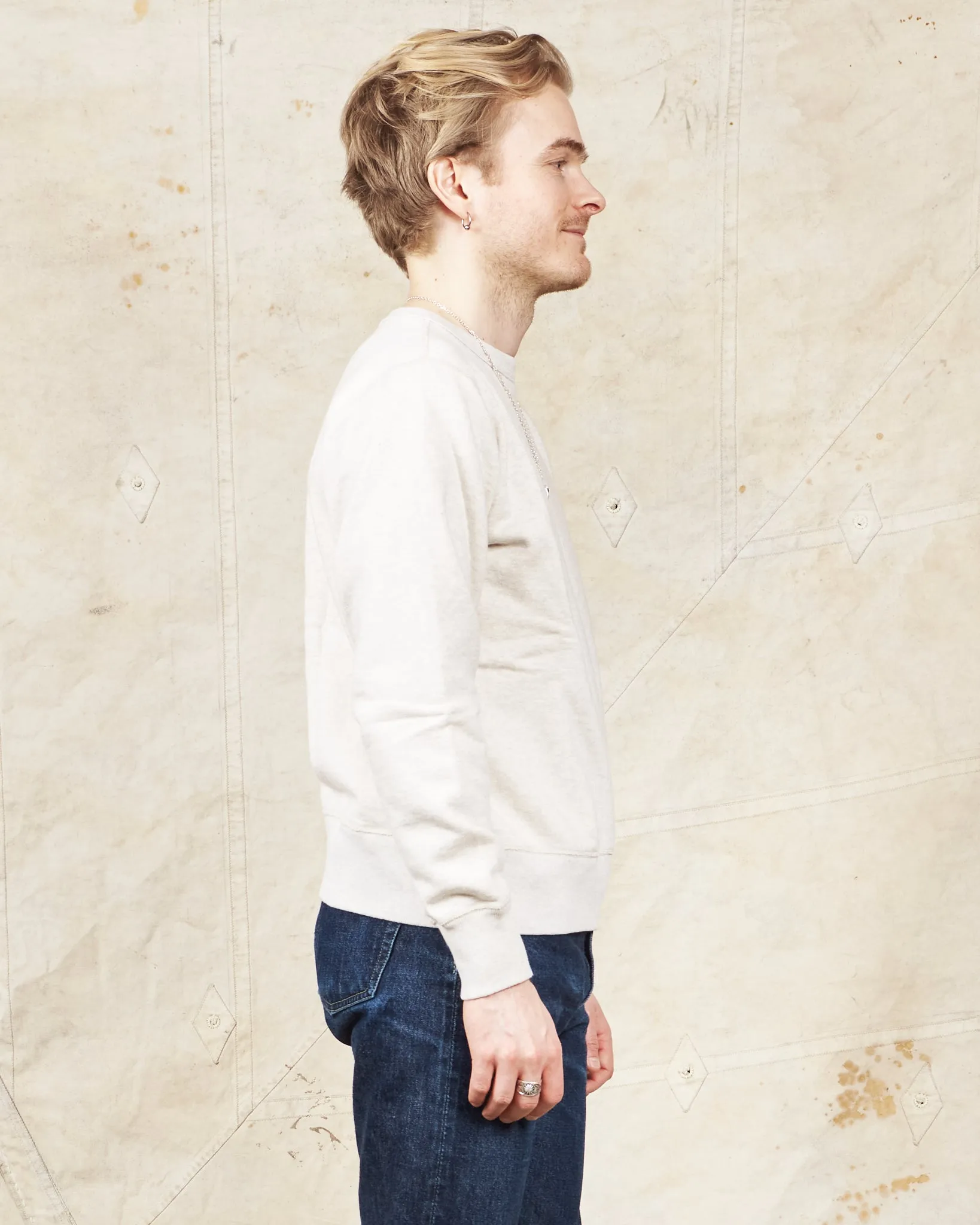 Buzz Rickson's Loopwheel Sweatshirt 4-Needle Oatmeal BR65622