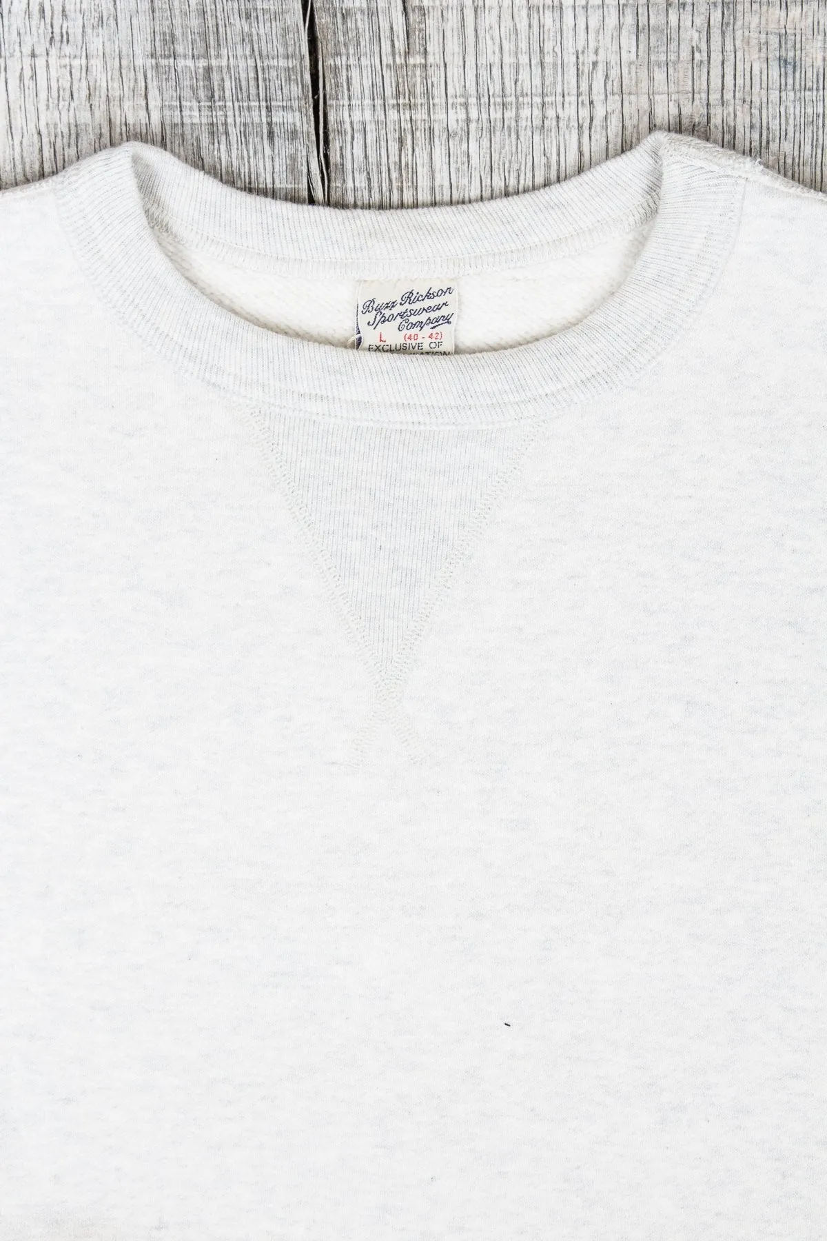 Buzz Rickson's Loopwheel Sweatshirt 4-Needle Oatmeal BR65622
