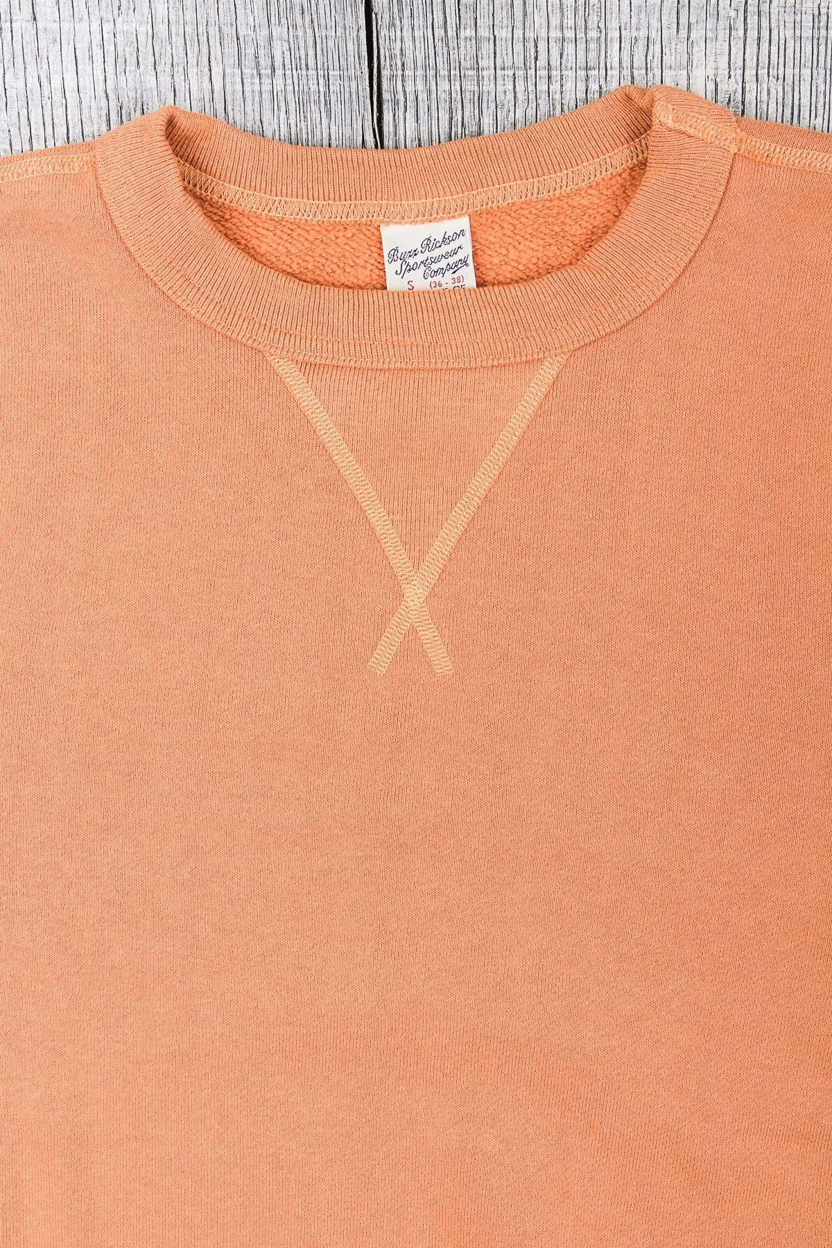 Buzz Rickson's Loopwheel Sweatshirt 4-Needle Orange BR65622