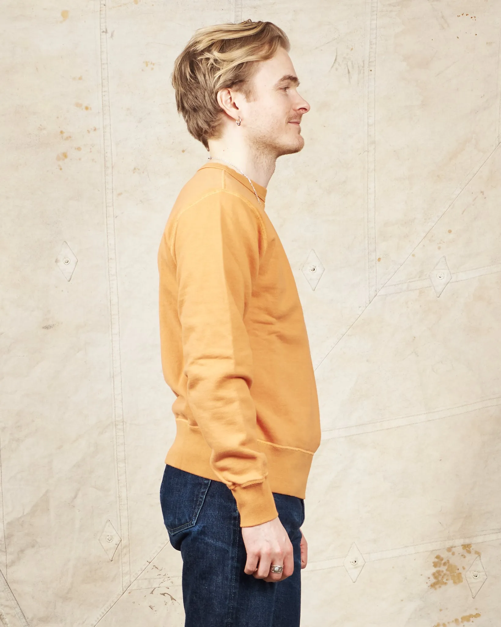 Buzz Rickson's Loopwheel Sweatshirt 4-Needle Orange BR65622