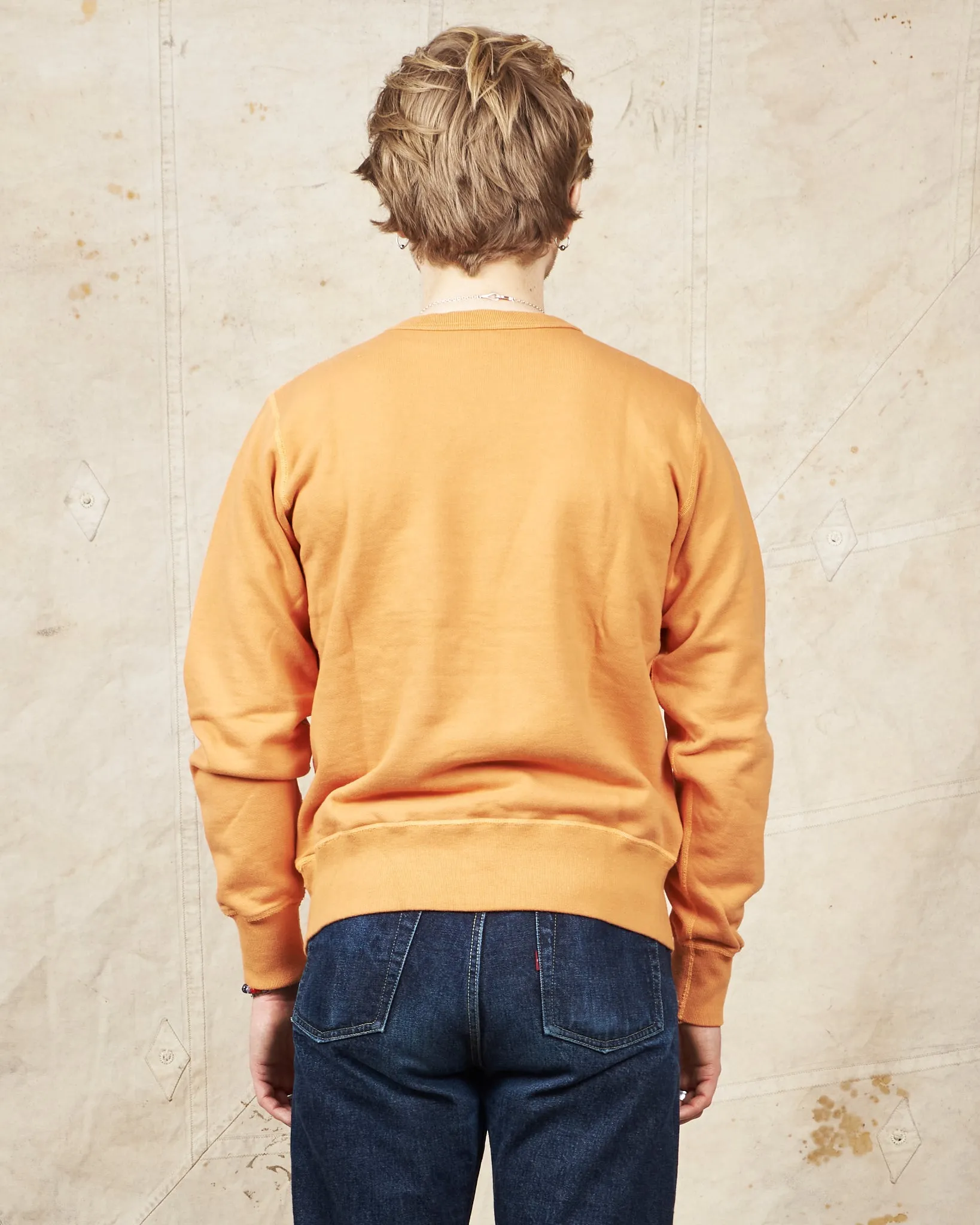 Buzz Rickson's Loopwheel Sweatshirt 4-Needle Orange BR65622