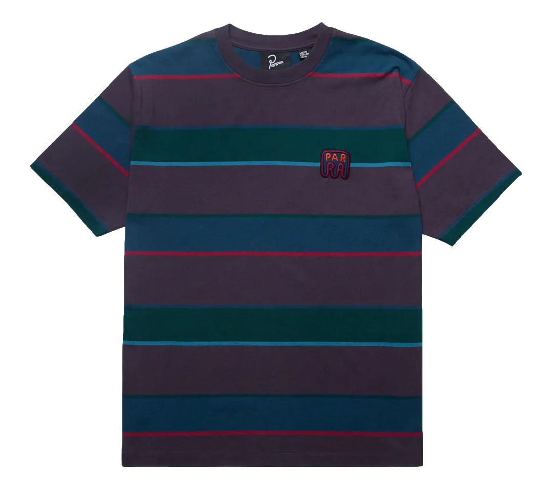 by Parra Fast Food Logo Striped T-Shirt