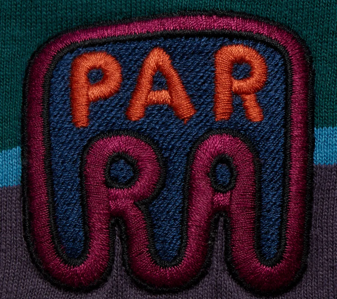 by Parra Fast Food Logo Striped T-Shirt