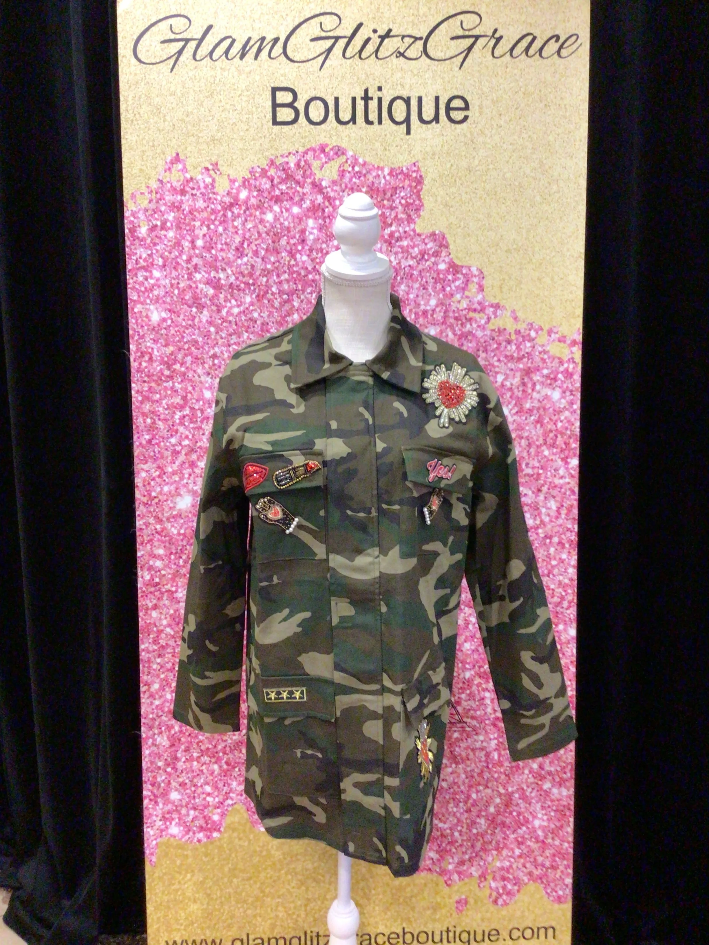 Camouflage Graphic Long Sleeves Dress