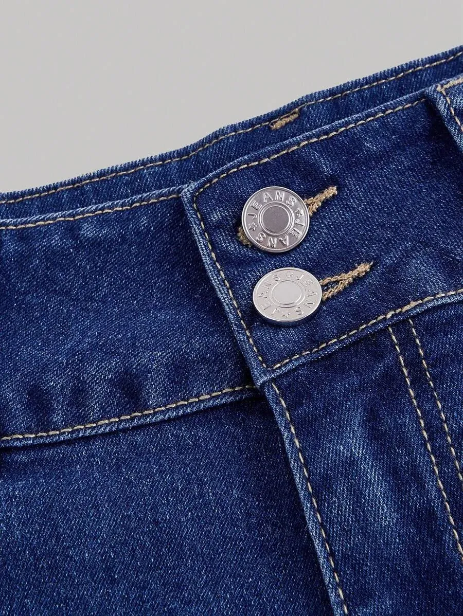 Camryn Denim Shorts Women with Bow Details in Blue