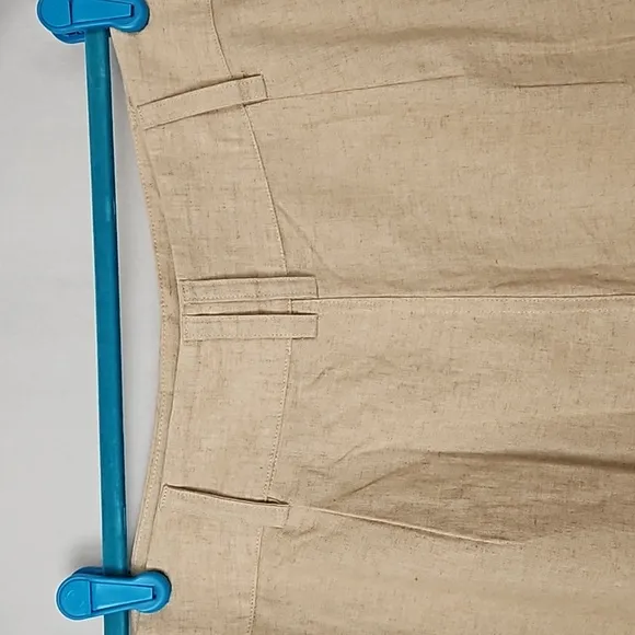 Carbon38 Women's Tan Linen Utility Shorts Size Small
