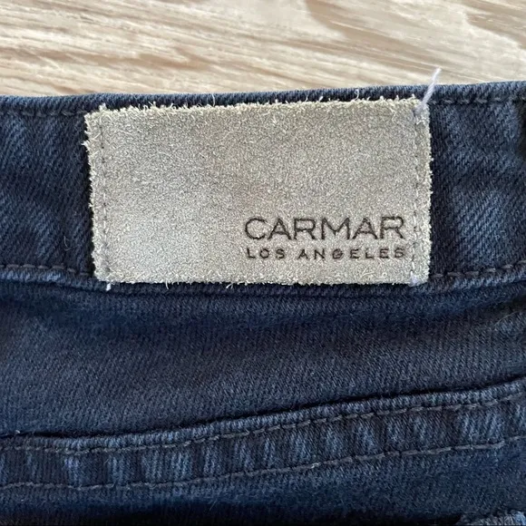 Carmar black denim short shorts 26