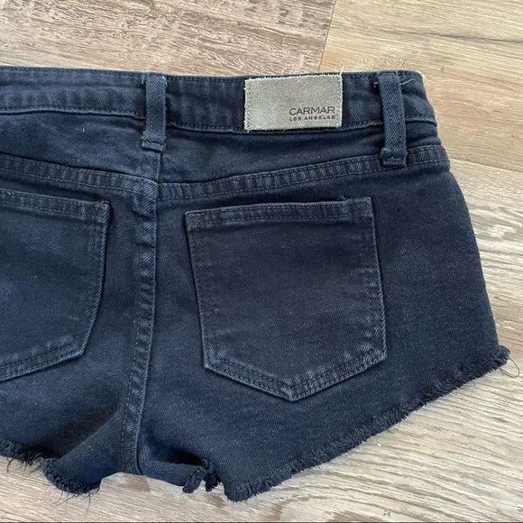 Carmar black denim short shorts 26