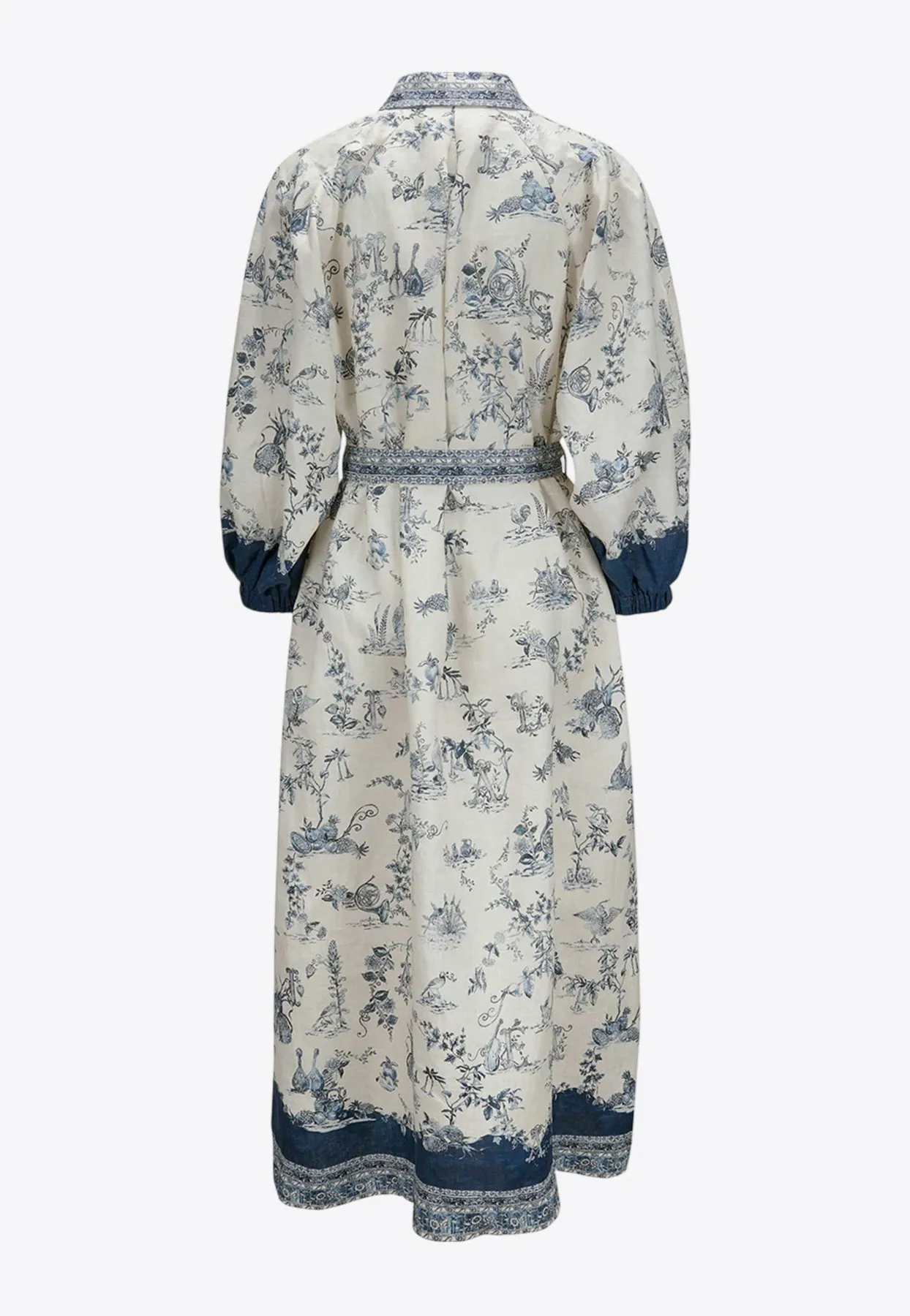 Casa Floral Print Midi Shirt Dress