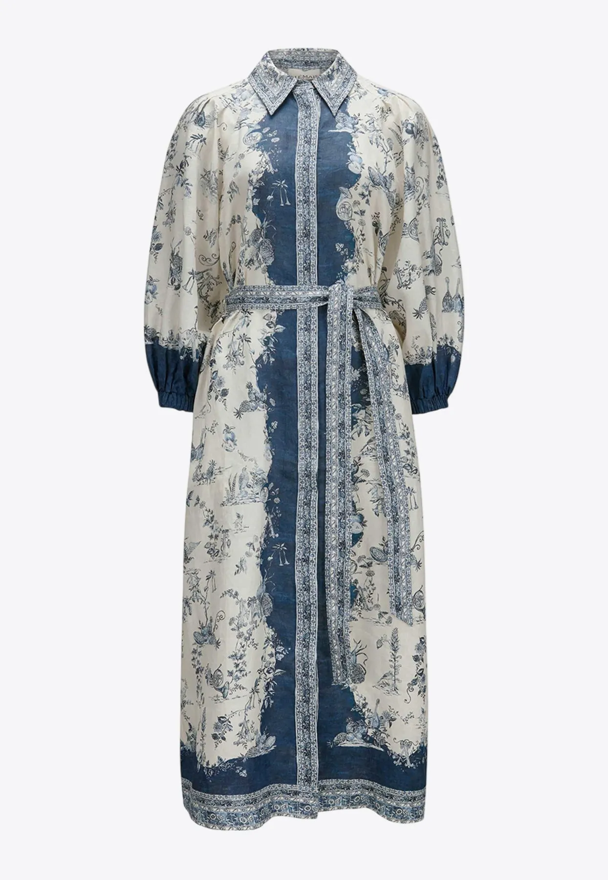Casa Floral Print Midi Shirt Dress