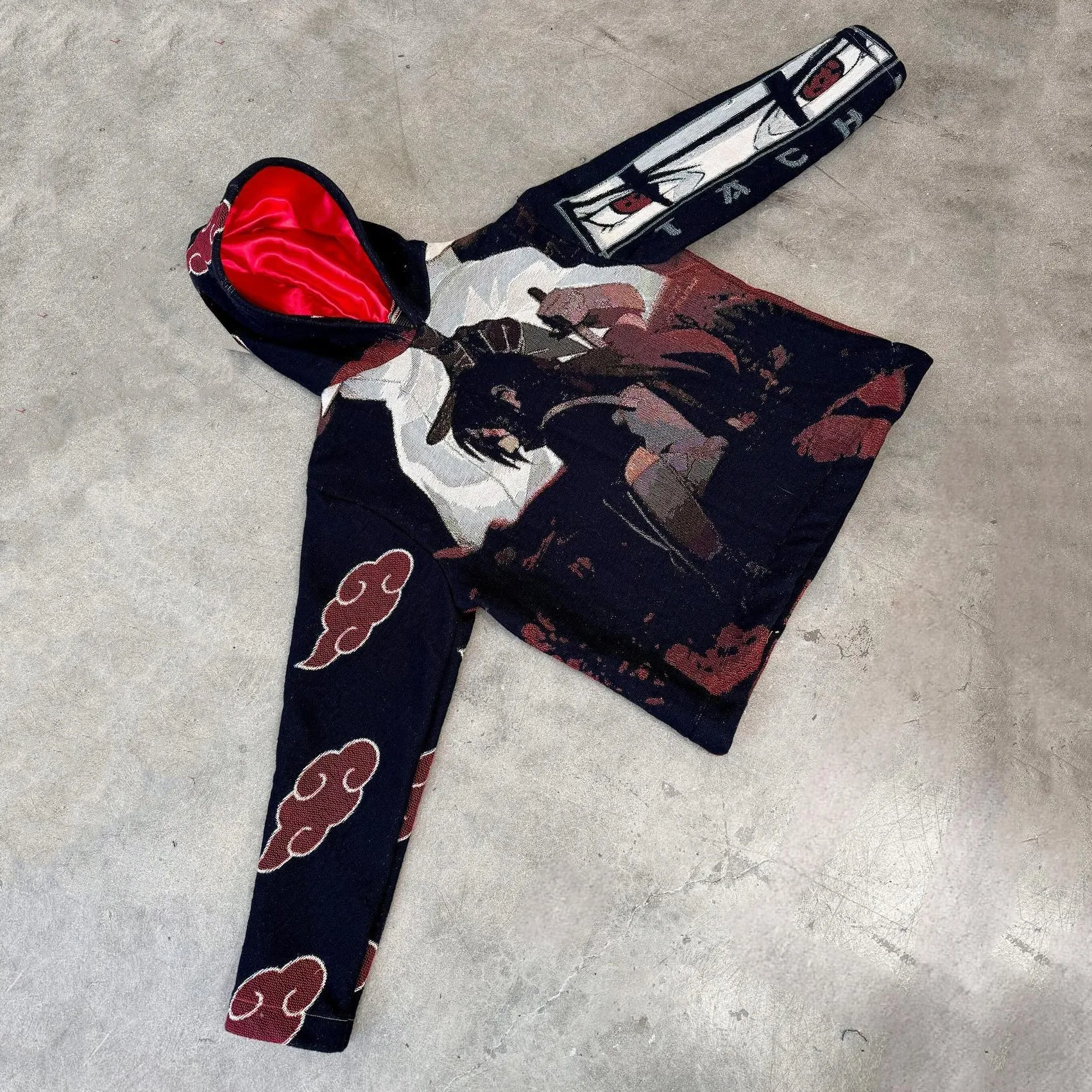 Casual Dark Akatsuki Tissue Anime Tapestry Hoodie