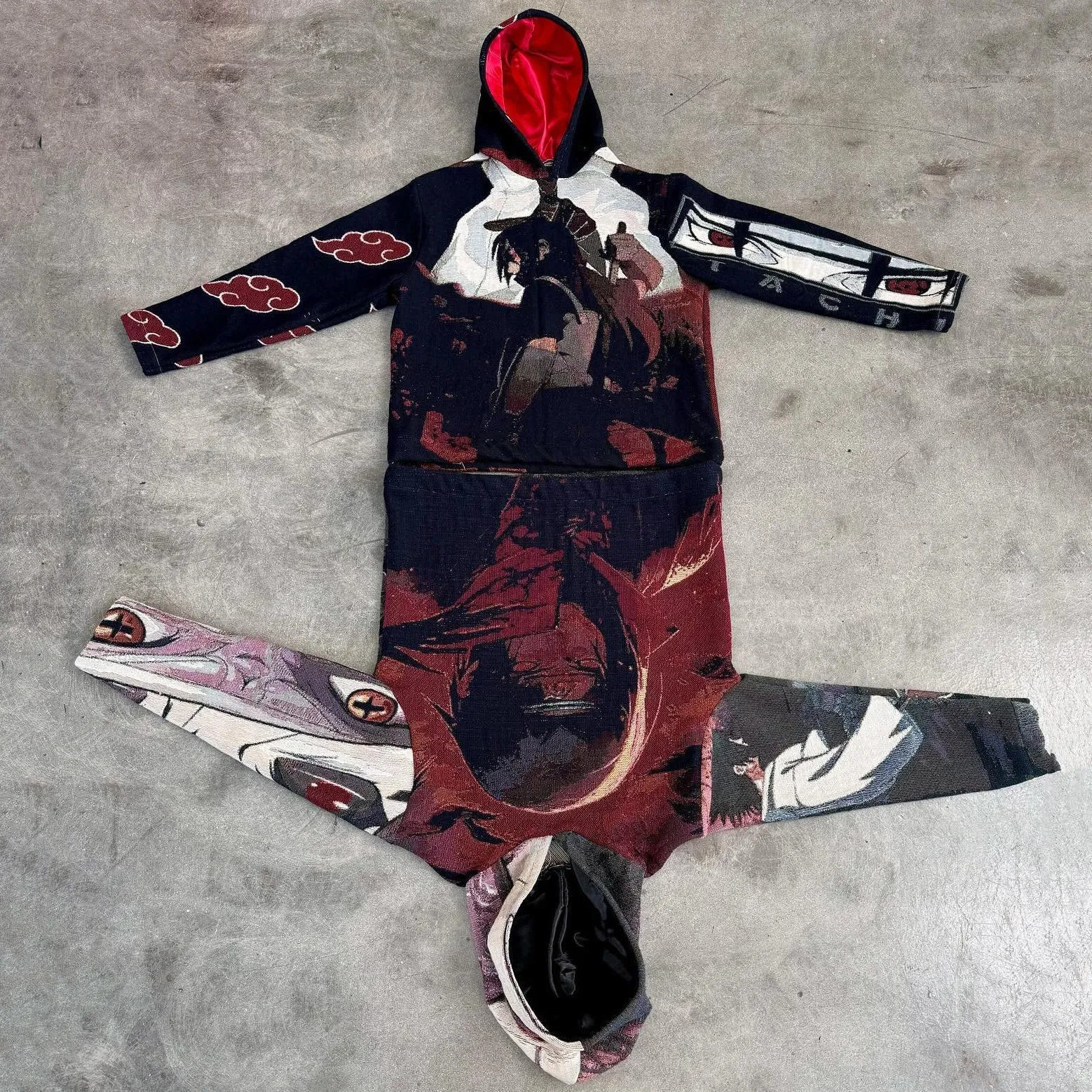 Casual Dark Akatsuki Tissue Anime Tapestry Hoodie