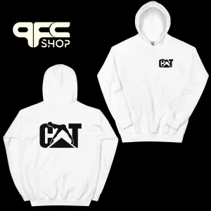 Cat With Woman Hoodie - Casual Lady Cat White Hoodies Double Side unisex Hoodie