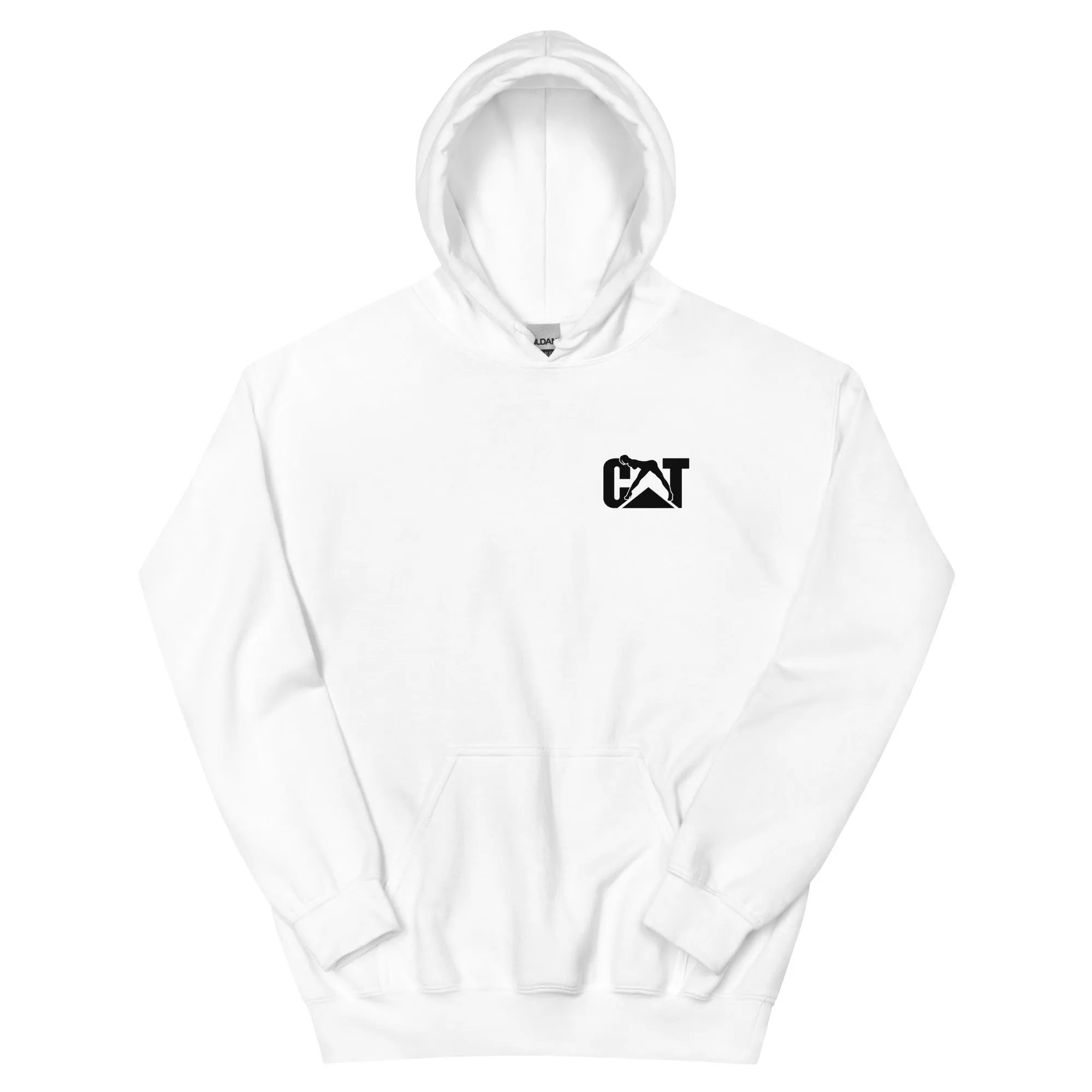 Cat With Woman Hoodie - Casual Lady Cat White Hoodies Double Side unisex Hoodie