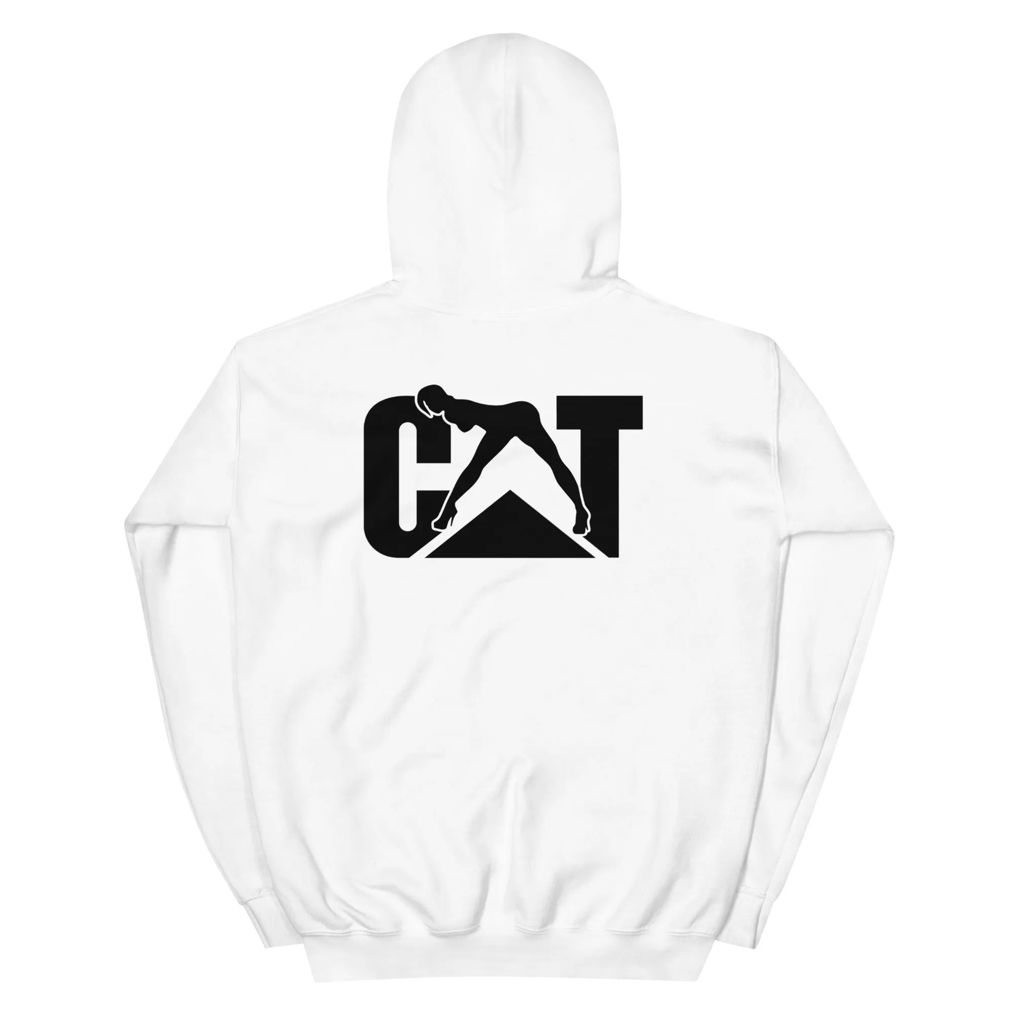 Cat With Woman Hoodie - Casual Lady Cat White Hoodies Double Side unisex Hoodie