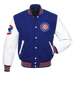 Chicago Cubs MLB Blue and White Varsity Jacket