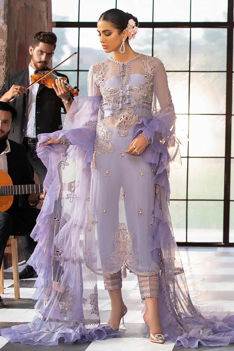 Chiffon Party Outfit With Embroidery #Y2098