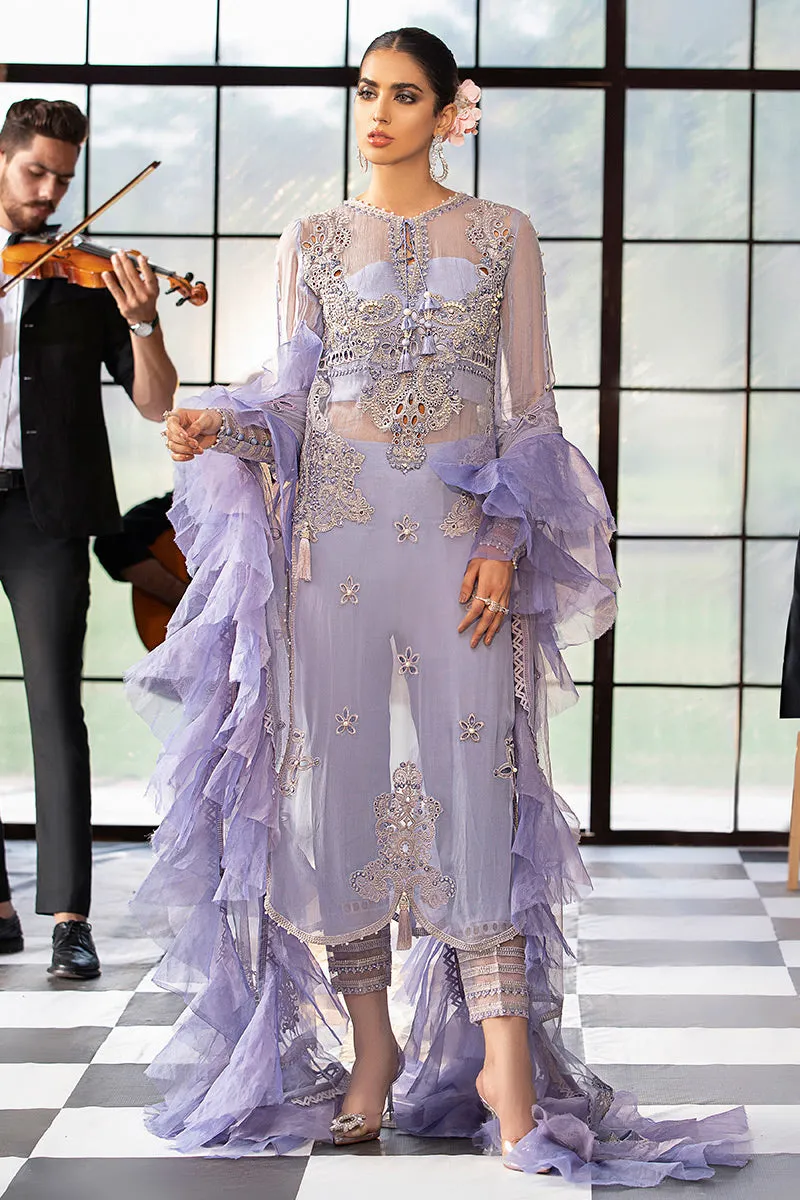 Chiffon Party Outfit With Embroidery #Y2098