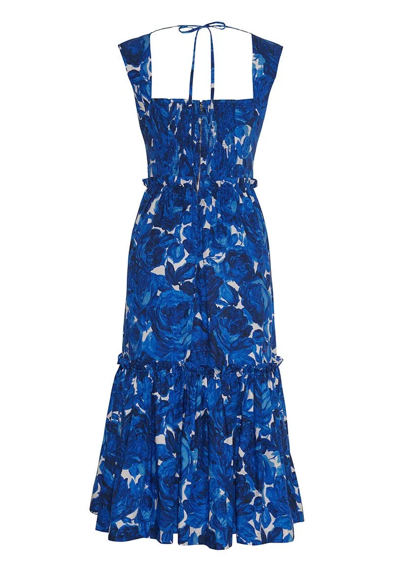 Claire Dress (Floral Garden Blue)