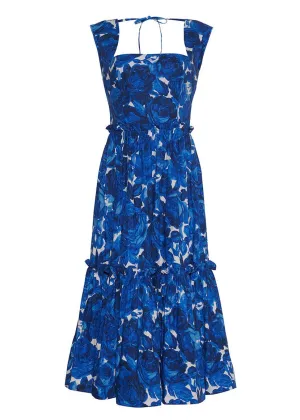 Claire Dress (Floral Garden Blue)