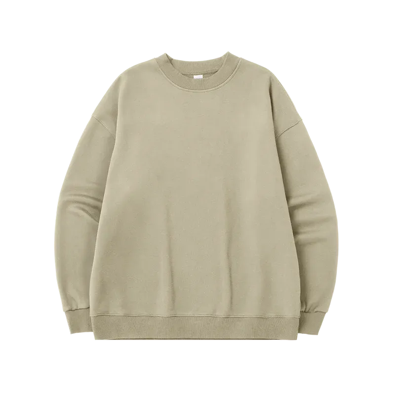 Classic Cozy Crewnecks Plain Minimalist Fleece Sweatshirt