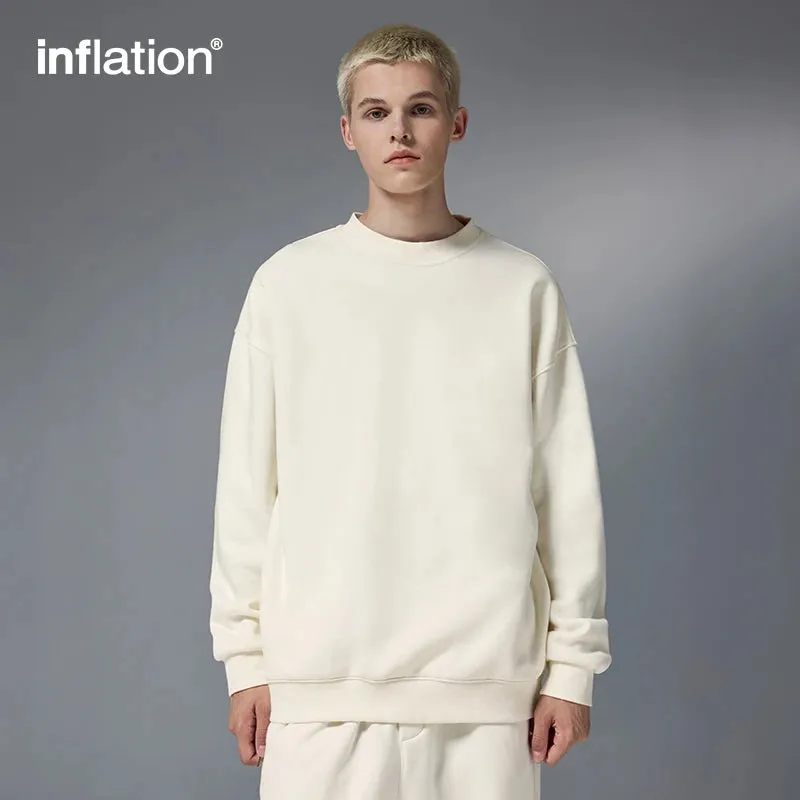 Classic Cozy Crewnecks Plain Minimalist Fleece Sweatshirt