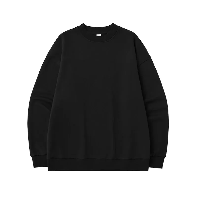 Classic Cozy Crewnecks Plain Minimalist Fleece Sweatshirt