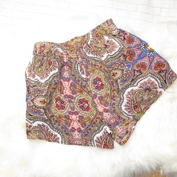 CLEOBELLA MAGNOLIA HIGH WAIST PAISLEY PRINT SHORTS