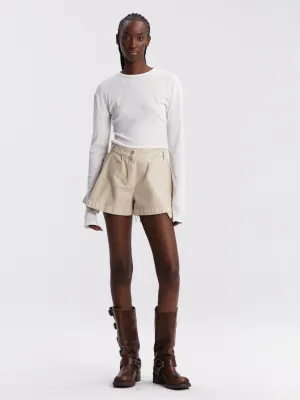 Clichy Denim Shorts Ecru